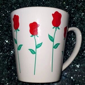 Atico International USA, Inc White Mug With Rose Design